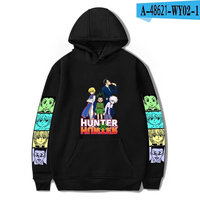 HUNTER X HUNTER Sudaderas con capucha Chaqueta informal Niños adultos Niños Tallas Killua Zoldyck Cosplay Jersey Jersey Unisex01 negroNiños 120 Deng Xun unisex