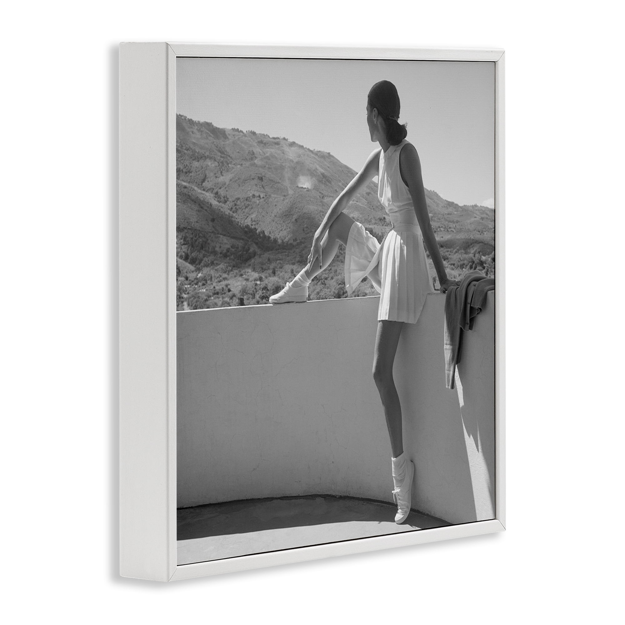 Stupell Industries Woman In Tennis Outfit White Framed Giclee Art, design by Toni Frissell