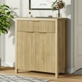 thumbnail image 3 of Aufeile Sideboard Buffet Cabinet with Drawer, Small Buffet Table with Adjustable Shelf, Modern Home Accent Furniture for Dining Living Room, Kitchen, Entryway, Natural Oak, 3 of 9