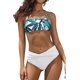 thumbnail image 1 of Bandeau Traje de baño de 2 Piezas Tirante Halter removible con Parte Inferior atrevida de Talle Alto Impresión en blanco - E CH Impresión en blanco - E CH Xishao ropa, 1 of 2