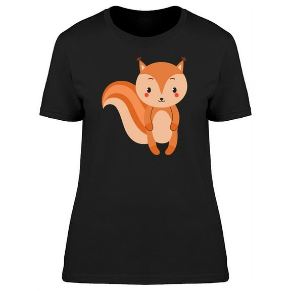 Adorable Squirrel Cartoon Tee Women's -Image by Shutterstock