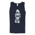 thumbnail image 2 of Sexy Tattooed Marilyn Monroe Pop Culture Mens Graphic Tank Top, Navy, Medium, 2 of 3