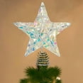 thumbnail image 2 of LED Christmas Tree Topper Star - 12 Inch Iridescent Glittered Xmas Treetop with Lights for Indoor Tree Decoration, Home Party Decor, 2 of 7