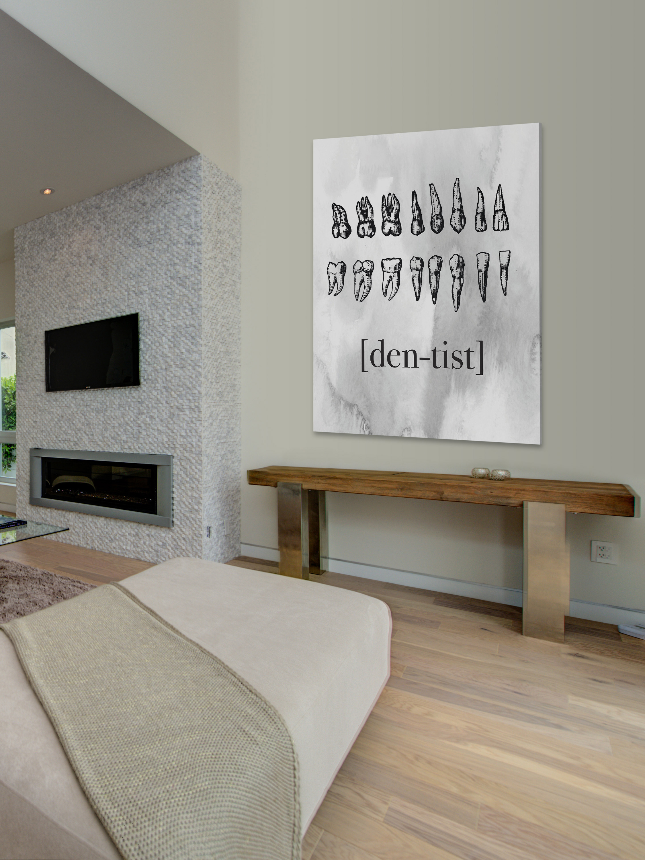"Dentist" Painting Print on Wrapped Canvas