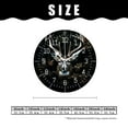 thumbnail image 2 of 14 Inch Wall Clock Battery Operated Silent Clock Decorative for Office, Kitchen, Outdoor, Living Room，Male Deer with Big Antlers Elegant Pattern, 2 of 4