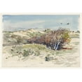 thumbnail image 2 of Jan Hoynck van Papendrecht 18x14 Black Ornate Wood Framed Double Matted Museum Art Print Titled - Duin Landscape Between Bloemendaal and Ijmuiden (1891), 2 of 5