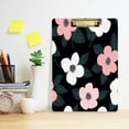 thumbnail image 6 of Wobogo Illustration Of Pink and White Flowers Acrylic A4 Clipboards Gold Clip Stardard Size 9×12.5in Office Decorative for Students Workers, 6 of 10