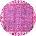 thumbnail image 1 of Ahgly Company Indoor Round Oriental Pink Traditional Area Rugs, 3' Round, 1 of 4