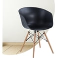 thumbnail image 2 of Set de 4 Sillas Sartré de comedor u oficina Color Negro FRATELLO MUEBLES, 2 of 9