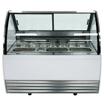 55.5 in. 10 Pan Gelato Display Freezer, Ice Cream Display Freezer, Gelato Showcase Dipping Cabinet NSF Certified