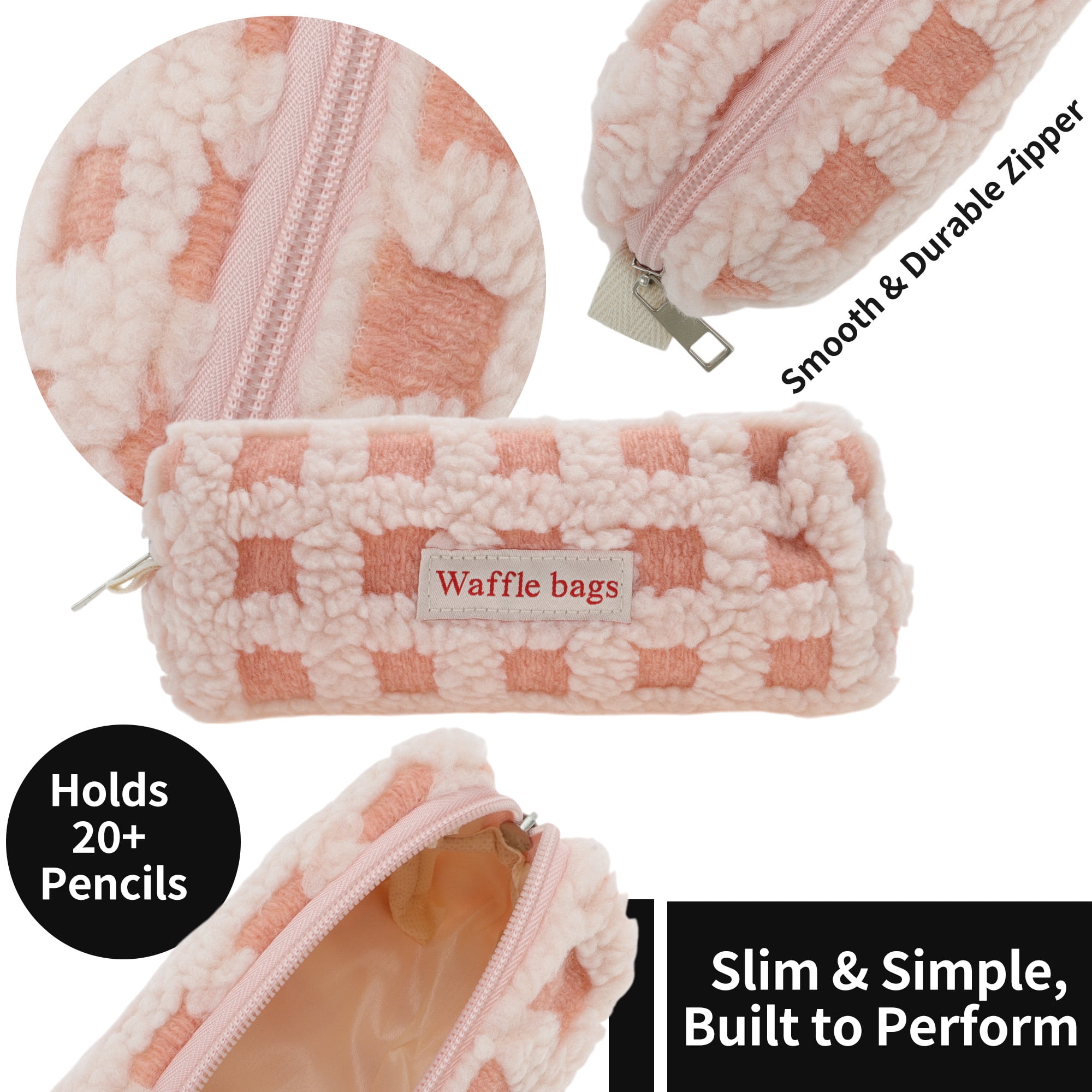 Unique Bargains Pencil Case Large Capacity Pen Pouch, Aesthetic Pencil Organizer Pink