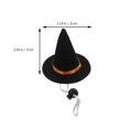 thumbnail image 3 of 1 Conjunto de Halloween Hat Hat Scarf Lagarto ajustable Bruja Sombrero Fiesta Pet Supply, 3 of 5