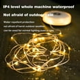 thumbnail image 6 of Eyotto 2 in 1 Camping String Light, 32.8ft Outdoor Camping Light with RGB & Warm Lighting Color, Rechargeable Outdoor Camping String Light with Flashlight for Tent Camping Hiking Mountaining Picnic, 6 of 10