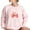 Pink, variant on successthop Women Sweatshirts Fleece Crewneck Long Sleeve Hoodie No Hood Pullover Sweater Bow Print Trendy Tops