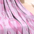 thumbnail image 3 of Pink Breast Cancer Blanket,Comfortable Soft Flannel Throw Blanket,All Season,Warm Lightweight Blankets for Sofa Bed Couch Living Room Chair,30"x40", 3 of 4