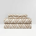 thumbnail image 3 of NY&C Home Kate 3-Piece Sheet Super Soft Two-Tone Geometric Leaf Pattern, Twin XL, Taupe, 3 of 10