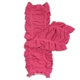 thumbnail image 3 of Wrapables Little Girls 3 Pair Gathered Ruffles Leg Warmers, Lilac, Cherry Red, Fuschia, 3 of 5