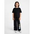 thumbnail image 2 of The Powerpuff Girls x Hello Kitty and Friends Girl’s Heart Trio Fleece Wide Leg Sweatpants, Sizes 4-16, 2 of 5