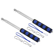 1.6M/5.2ft Telescopic Handheld Flagpoles,2Set Pointer Stick w Sponge Handle Blue