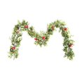 thumbnail image 1 of Hearth & Gear Couronne Douce Baies Rouges 185cm pour Cheminée Escalier & Fête Arrangements Floraux d'Automne Fleurs en Vase Magnolias Fleurs Long Vase Fleurs Hautes Fleurs Extérieures Roses Corail, 1 of 7