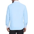 thumbnail image 3 of CAMISAS DE NEGOCIO FORMAL DE MANGA LARGA CON BOTONES PARA HOMBRES DE COLA CONTRASTANTE XL AZUL CLARO, 3 of 5