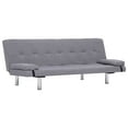 thumbnail image 6 of vidaXL Convertible Sofa Bed with 3 Reclining Positions and Two Pillows, Black, 6 of 56