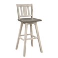 thumbnail image 3 of OakvillePark Roscoe Swivel Pub Height Barstool (Set of 2), White/Gray, 3 of 7