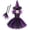 Purple, variant on Phenas Girls Halloween Witch Costume with Witch Hat and Magic Brooms for 2-12 Years