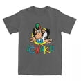 thumbnail image 1 of Camiseta de algodón para hombre y mujer, camisa con estampado de dibujos animados, mono, cuello redondo, manga corta de gran tamaño, 1 of 6
