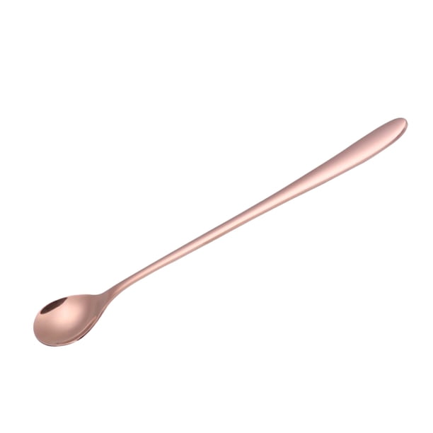 1 cuchara de café, cuchara para revolver, cuchara para beber, cuchara para té, cuchara de acero inoxidable para revolver café y leche, accesorio de barra de cocina (oro rosa)