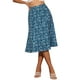 thumbnail image 1 of Faldas Midi Peasant de Mujer INSPIRE CHIC con Cintura Elástica A-Line con Estampado Floral Ditsy en Azul Lago Talla XS, 1 of 6