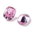 thumbnail image 2 of Cubic Zirconia 5 pc Cubic Zirconia Cabochons Rectangle Faceted Old Rose 9x7x5mm, 2 of 3