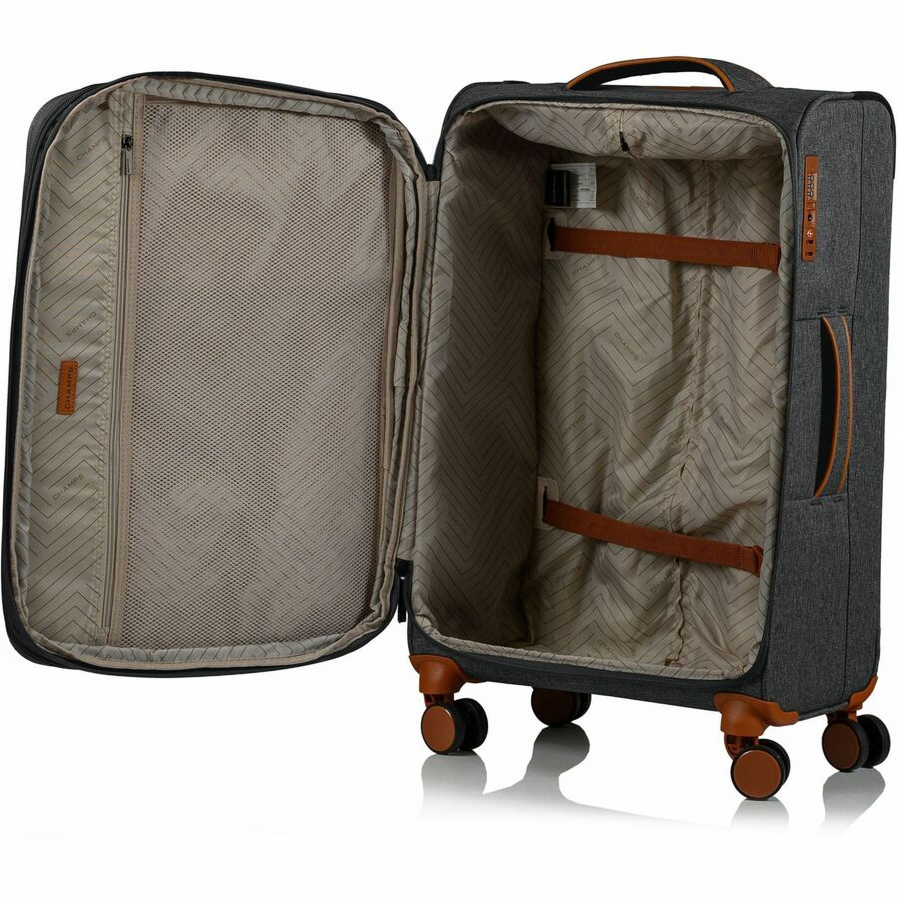 CHAMPS Classic II Collection, 3-piece Softside Luggage set, Black