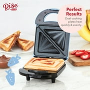Rise By Dash Compact Pocket Electric Sandwich Maker, Toasting, Omelets & More, Non-Stick Surfaces - Blue
