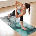 thumbnail image 6 of Black Green Translucent Marble Pattern Hot Yoga Mat Towel Non Slip for Hot Yoga - Quick-Drying Yoga Mat Cover with 4 Corner Pockets with Travel Bag - Hot Yoga Towel Non Slip 74"x26", 6 of 6