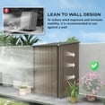 thumbnail image 5 of Outsunny Metal Outdoor Storage Shed with Lockable Doors, 3.3' x 3.4', Brown, 5 of 9