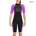 thumbnail image 3 of Combinaison de Plongée 2mm Haute Efficacité Anti-Froid Bonne Élasticité Maillots de Bain Respirants Protection Solaire Forte Réduit la Résistance à l'Eau Combinaison Femme Violet TG, 3 of 7