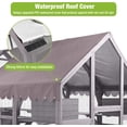 thumbnail image 6 of ZephyPaws 111 in Large Catio Outdoor Cat Enclosures,Wooden Cat House with Rest Houses,Platforms,Bridge and Waterproof UV Cover,Gray, 6 of 7