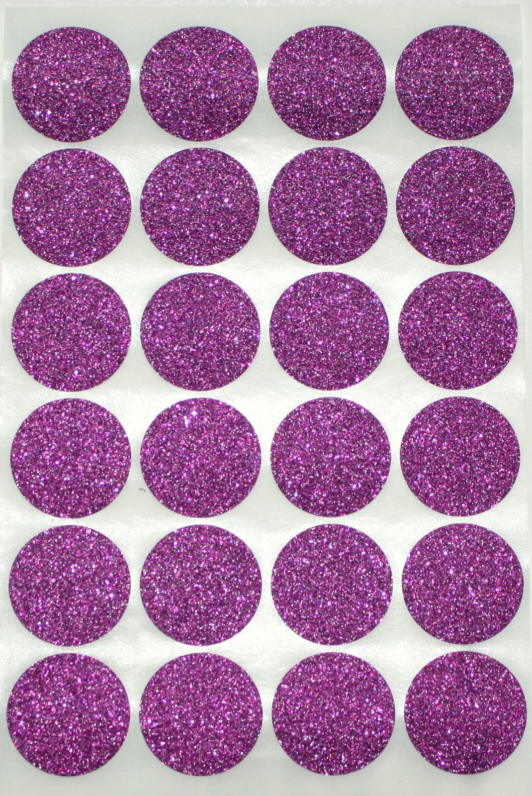 Purple Glitter Adhesive Foam Circles