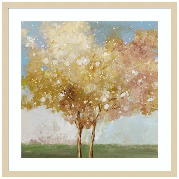 Amanti Art Autumn Trees Wood Framed Wall Art Print