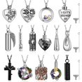 thumbnail image 1 of Set de joyas Ecation, 15 unidades, collar de fresno de acero inoxidable, 1 of 7