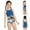 A-Blue, variant on Teen Girls One Piece Swimming Bathing Suit Ruffle Floral Pattern Girls Swimsuit Quick Dry Bathing Suit Girls 12-14 Years