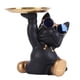 thumbnail image 1 of Estatua de bulldog para decoración de mesa con bandeja de almacenamiento, adorno de regalo navideño divertido negro, 1 of 9