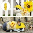 thumbnail image 6 of Pet Rabbit Bunny Dress Bunny Easter Costume with Leash Hat Mini Bag Harness Leash Small Animals Accessory for Rabbit Hedgehog Ferret Guinea Pigs Piggies Squirrel, 6 of 7