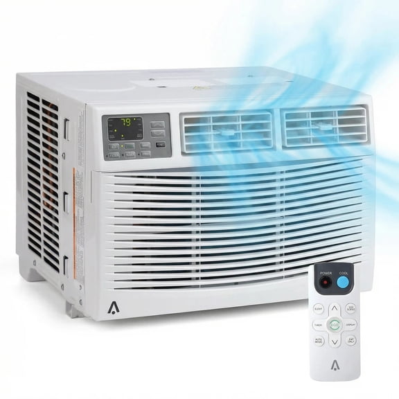 CazToi 8,000 BTU Smart Window Air Conditioner with App Control Cools 350 Sq.Ft 3 Fan Speeds Remote 11.4 CEER