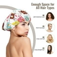 thumbnail image 6 of Donut Print No.9018 Silk Bonnet for Sleeping Women Men, Adjustable Elastic Satin Bonnet Bonnet for Sleeping, Soft Cute Similar Silk Curly Hair Bonnet for Sleeping, 6 of 7