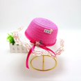 thumbnail image 1 of Gorra de verano para niña, gorro de paja con corona de flores Beige, ala ancha ondulada, protección UV, protector solar, sombreros de playa de 3 a 8 años, 1 of 4