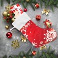 thumbnail image 6 of Ryvnso Christmas Stockings Christmas Snowflakes 17.7" Large Stocking Decoration 1 Pack, 6 of 7