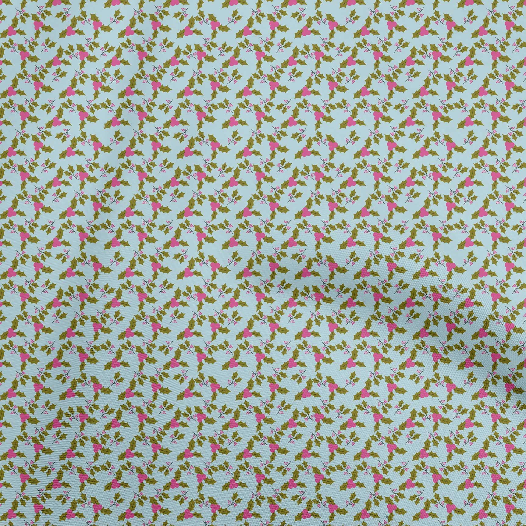 oneOone Velvet Light Blue Fabric Christmas Craft Projects Decor Fabric Printed By The Yard 58 Inch Wide