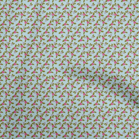 oneOone Polyester Spandex Light Blue Fabric Christmas Dress Material Fabric Print Fabric By The Yard 56 Inch Wide